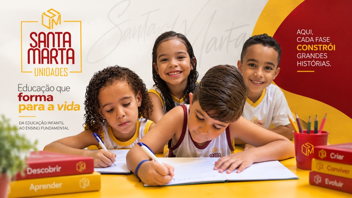 Alunos da Escola Santa Marta - Educação que forma para a vida